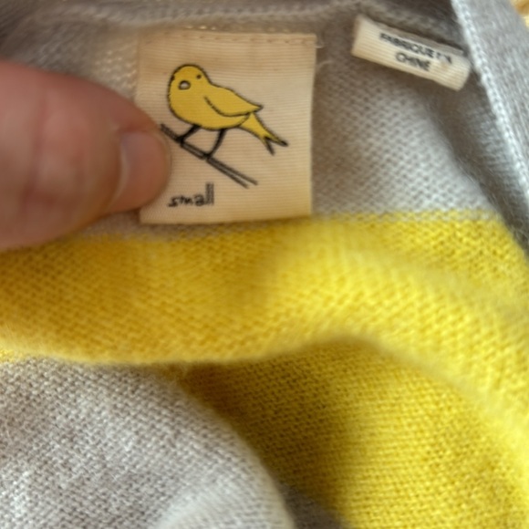 Anthropologie cashmere sweater boatneck jumper striped size small - Picture 7 of 8